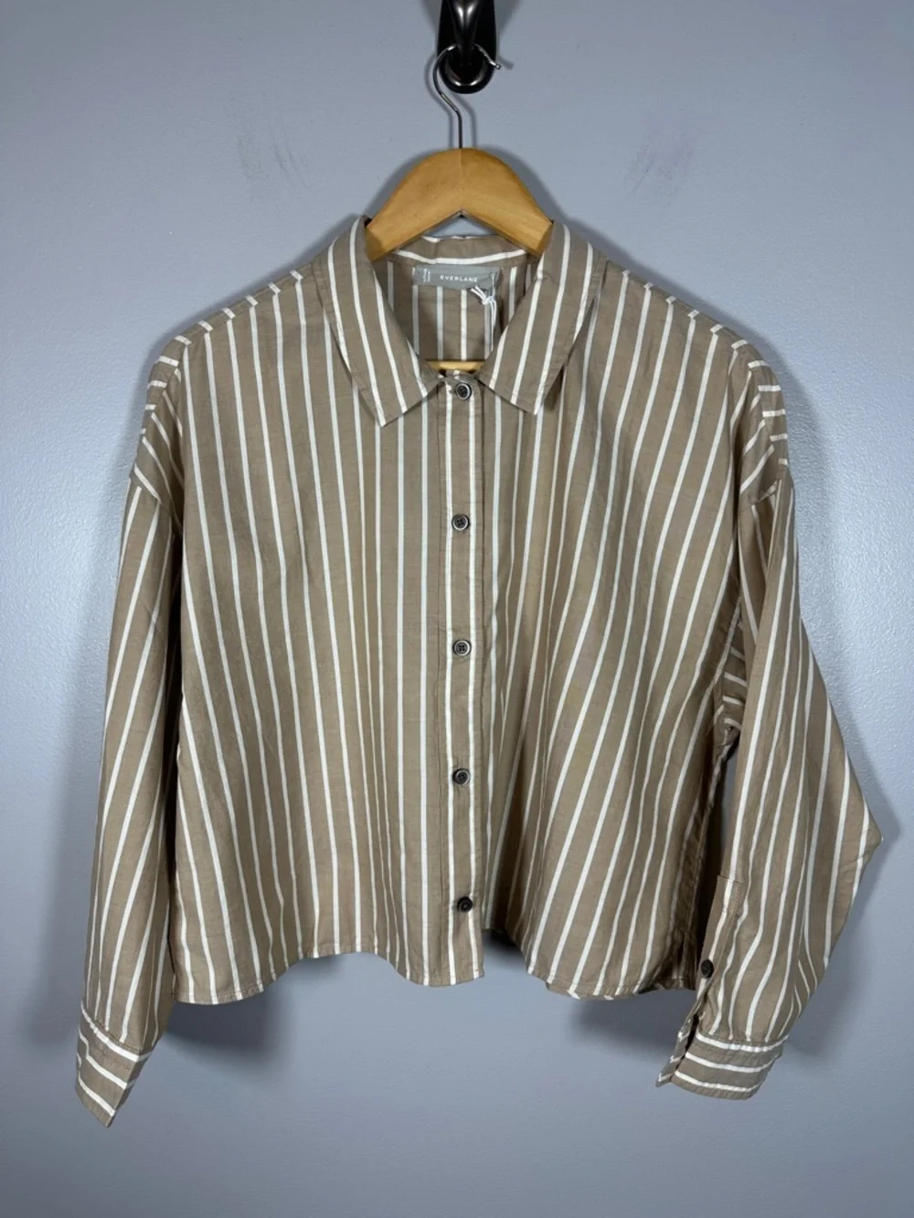 Everlane The Woven PJ Top Cropped Medium NWOT
